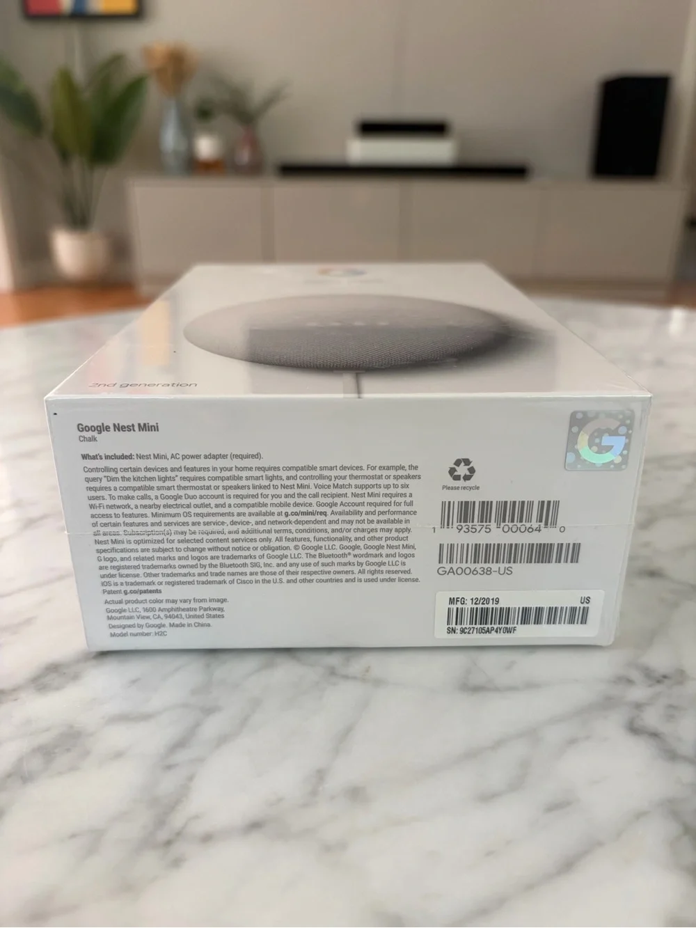 NIB Google Nest Mini 2nd Generation